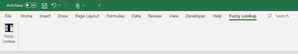 Fuzzy Lookup Ribbon