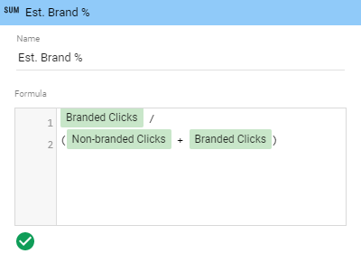 Brand Percentage